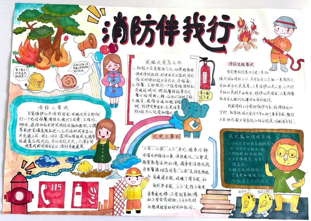 消防安全伴我行手抄报图片-图5