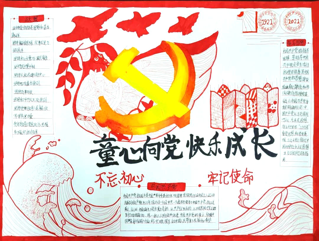 童心向党快乐成长手抄报图片-图12