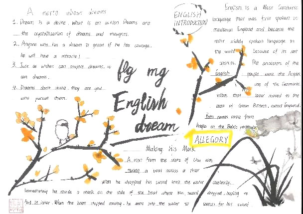 Fly my English dream手抄报图片-图7