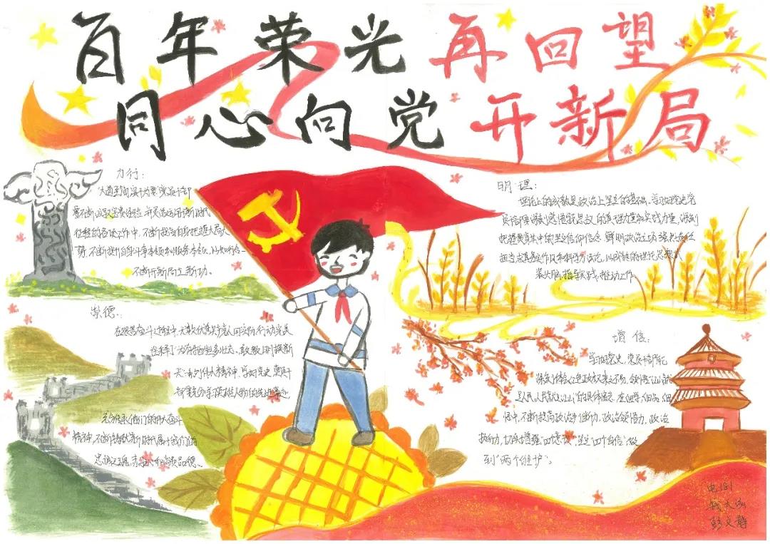 建党一百周年手抄报版面设计图-图5