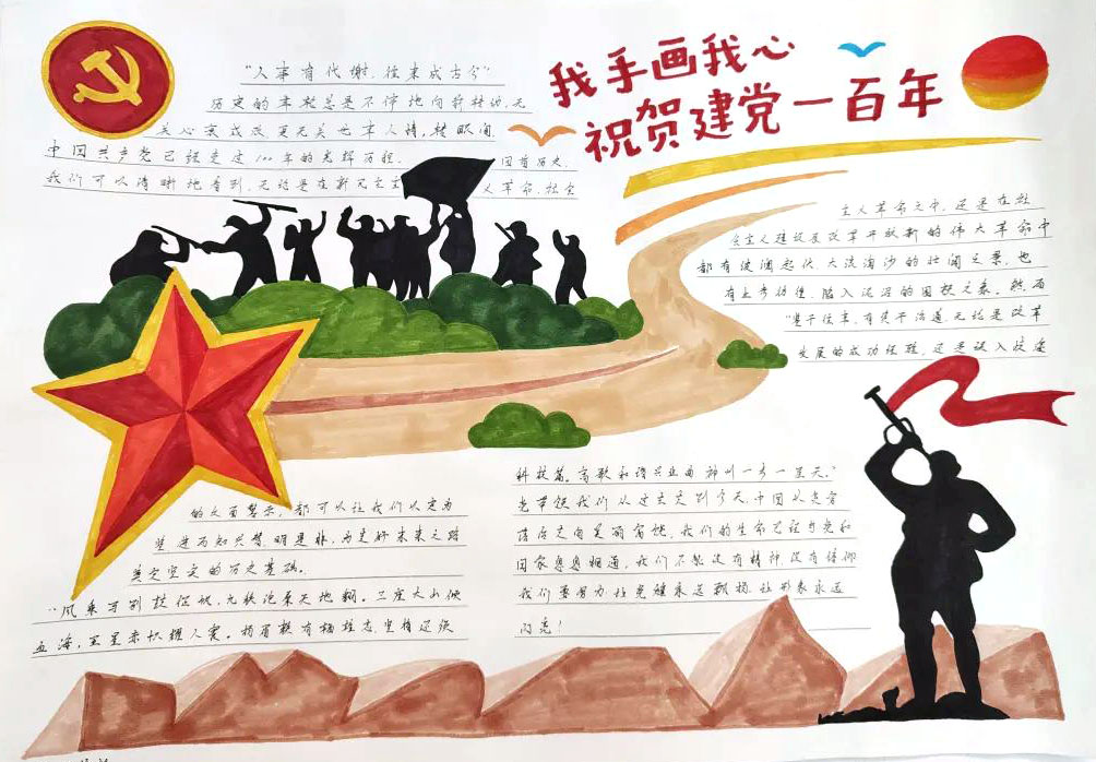 党史百年手抄报获奖作品-图2