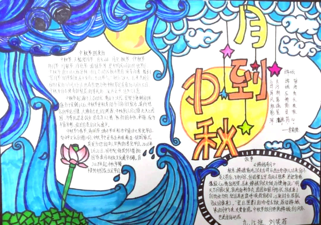 中秋国庆手抄报版面设计图-图6