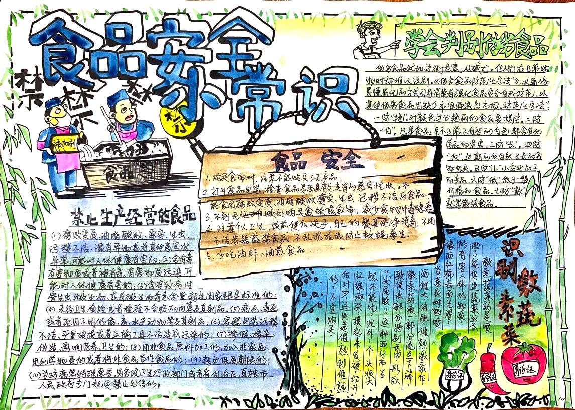 食品安全小常识手抄报图片-图4