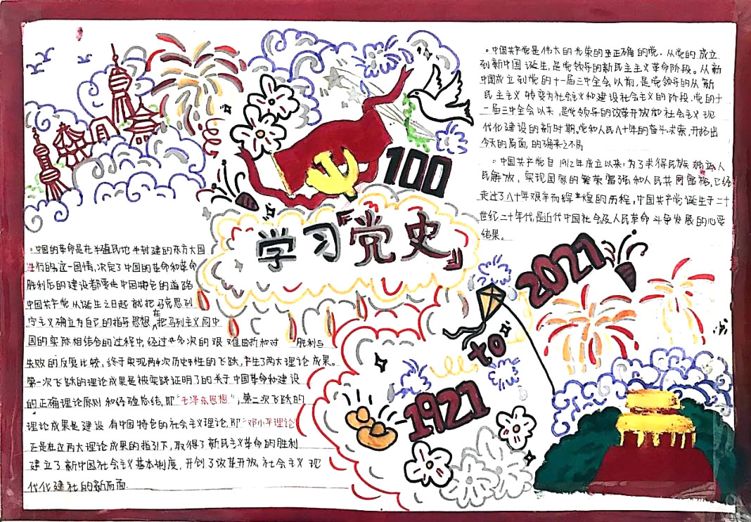 学党史跟党走手抄报-图4