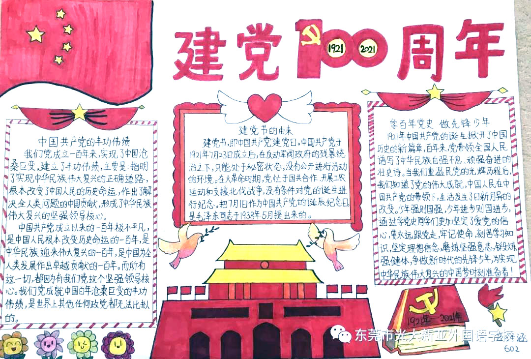 2021年建党百年手抄报图片-图12