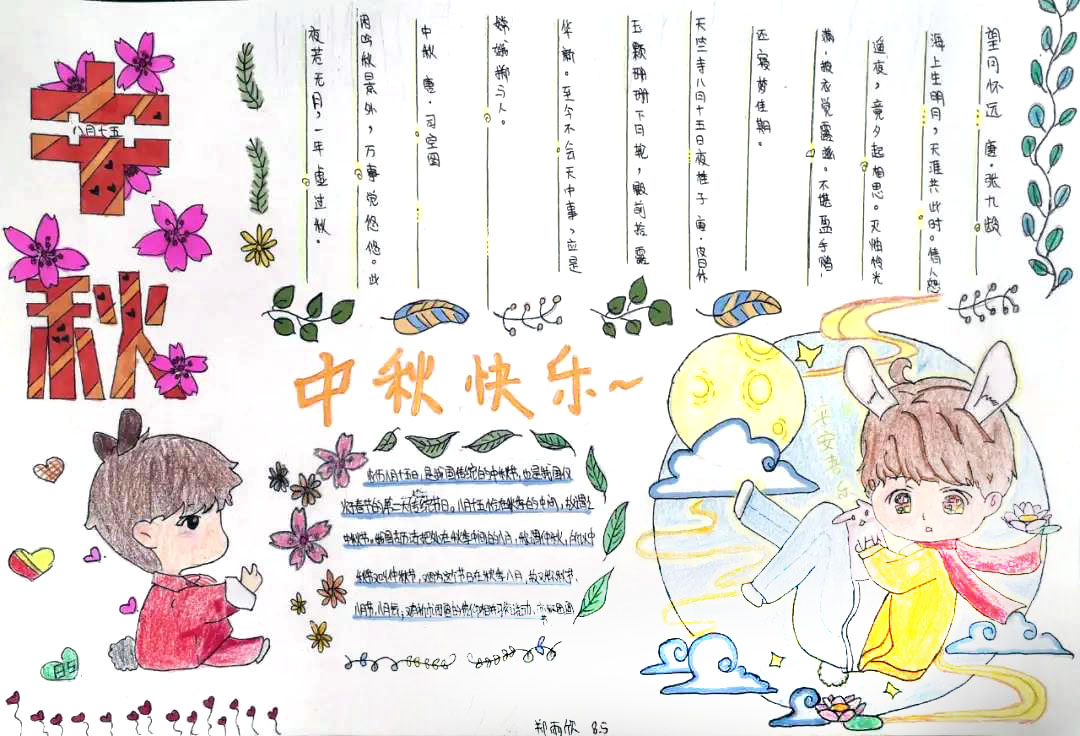中秋节手抄报版面设计图简单漂亮-图6