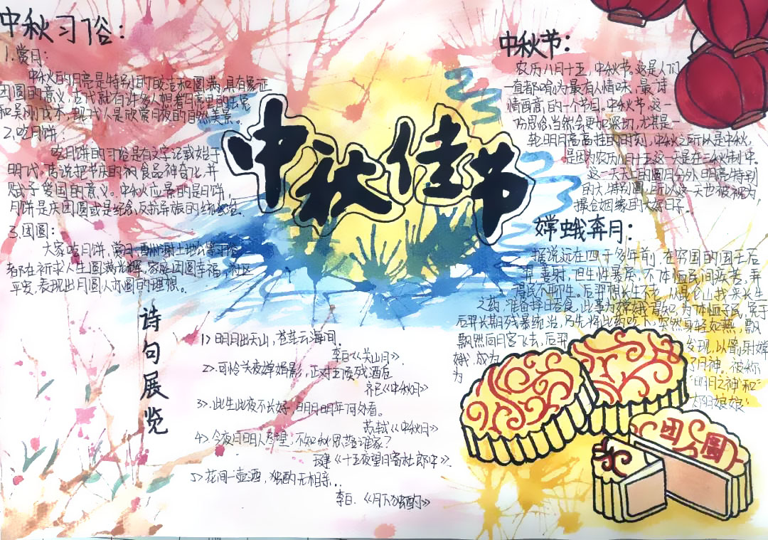 中秋节手抄报版面设计图简单漂亮-图7