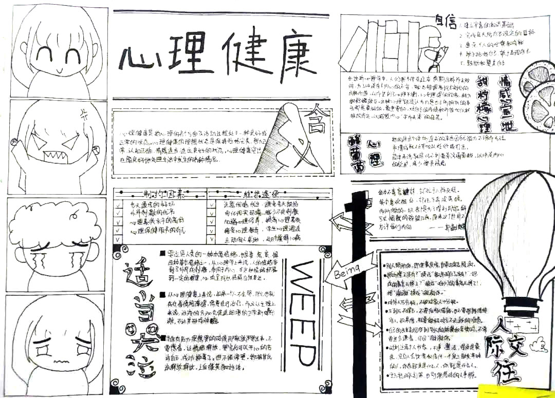 5.25心理手抄报版面设计图-图5