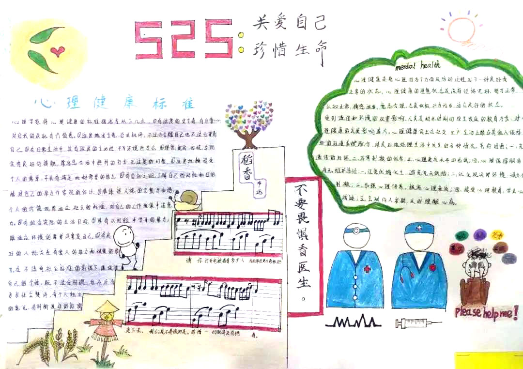 5.25心理手抄报版面设计图-图6