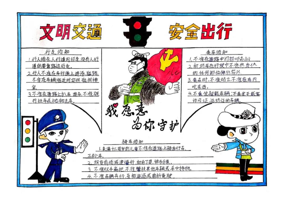 关于平安出行的安全手抄报-图2
