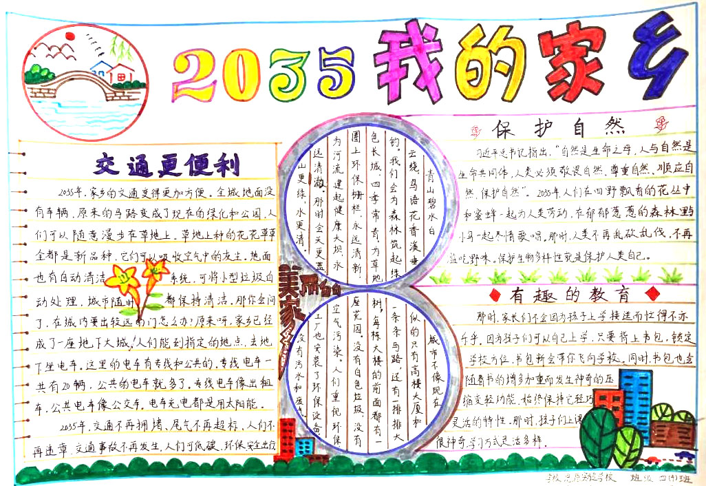 2035我的家乡手抄报图片-图4