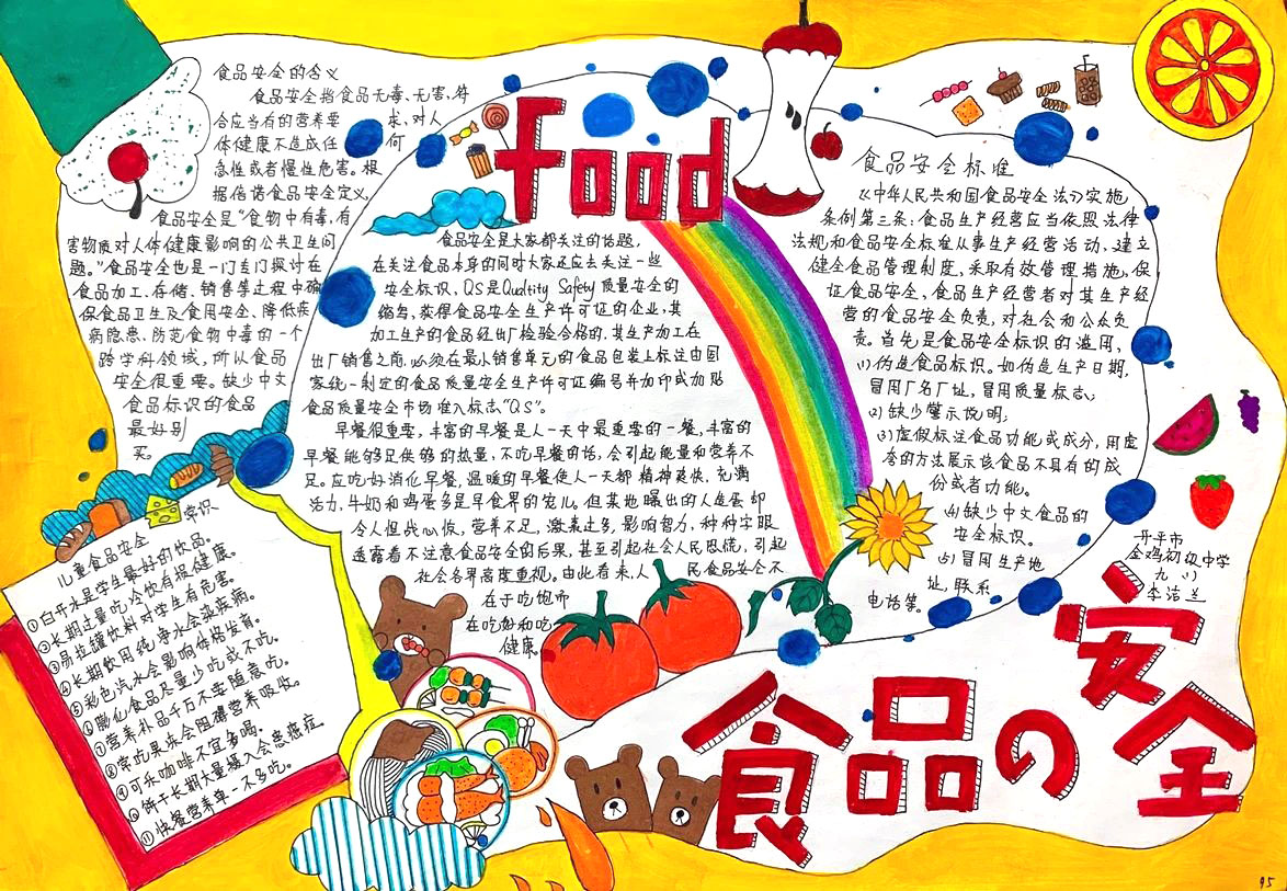 食品安全我知道主题手抄报-图3