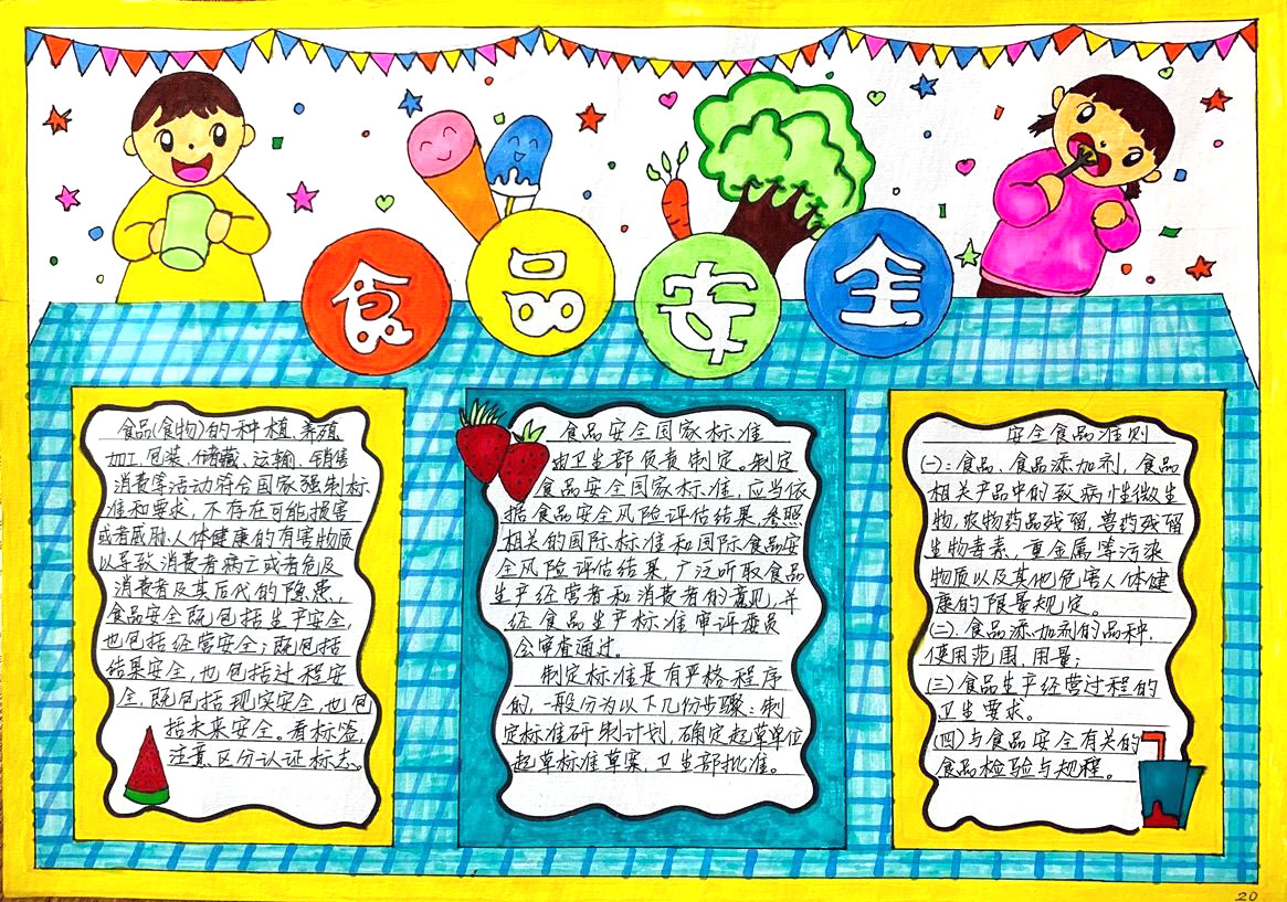 饮食安全手抄报这样画最好看-图3