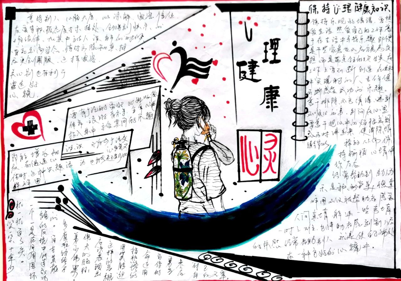 心理健康日手抄报图片-图1