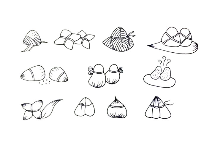 简单可爱的粽子简笔画图片-图5