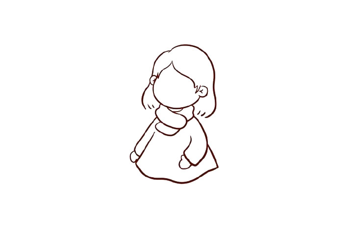 冬天小女孩怎么画-图3