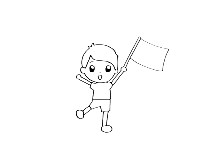 高举党的旗帜简笔画图片-图5