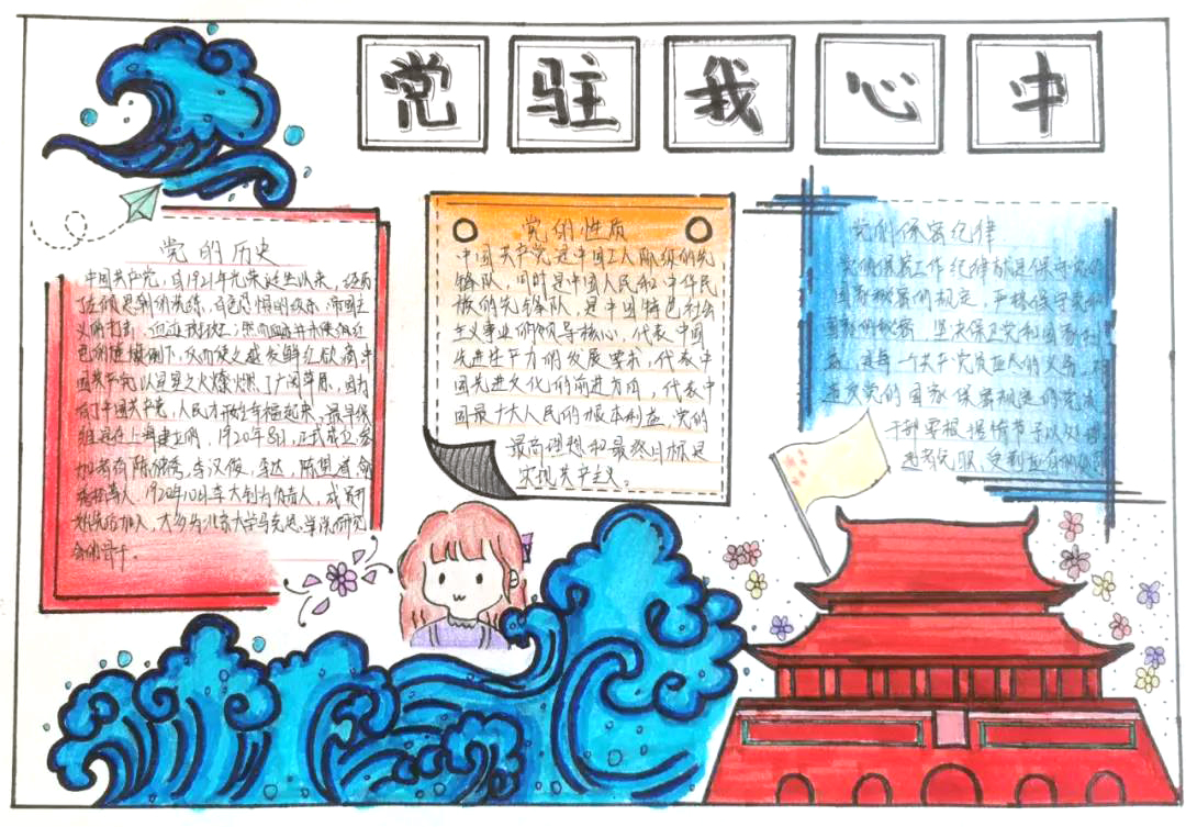 我心中的党手抄报图片-图9