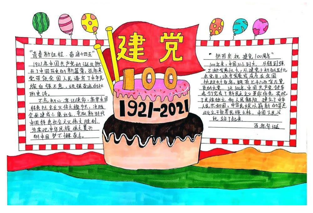 初中建党100周年手抄报一等奖-图4