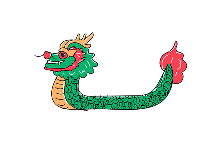 8张漂亮的端午节龙舟简笔画-图6