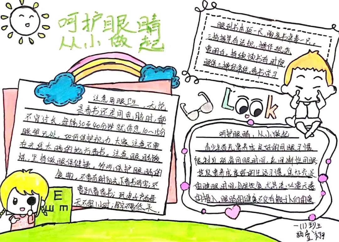 小学生爱眼手抄报教程-图2