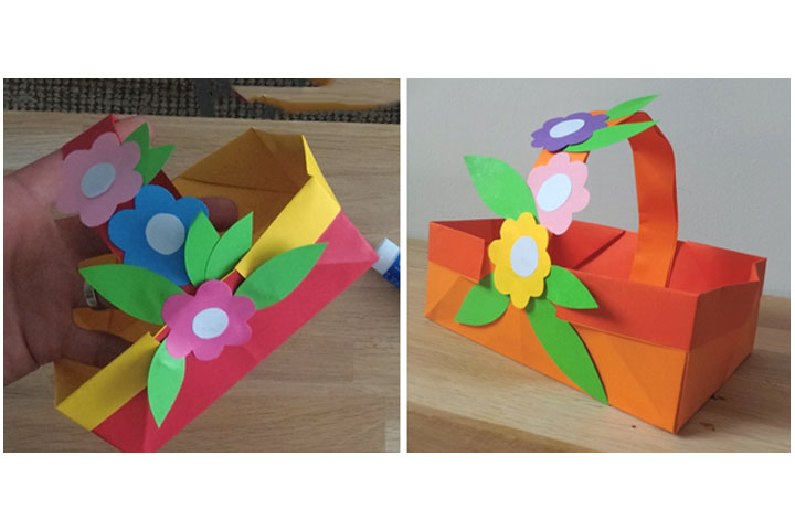 漂亮的花篮怎么折-图17