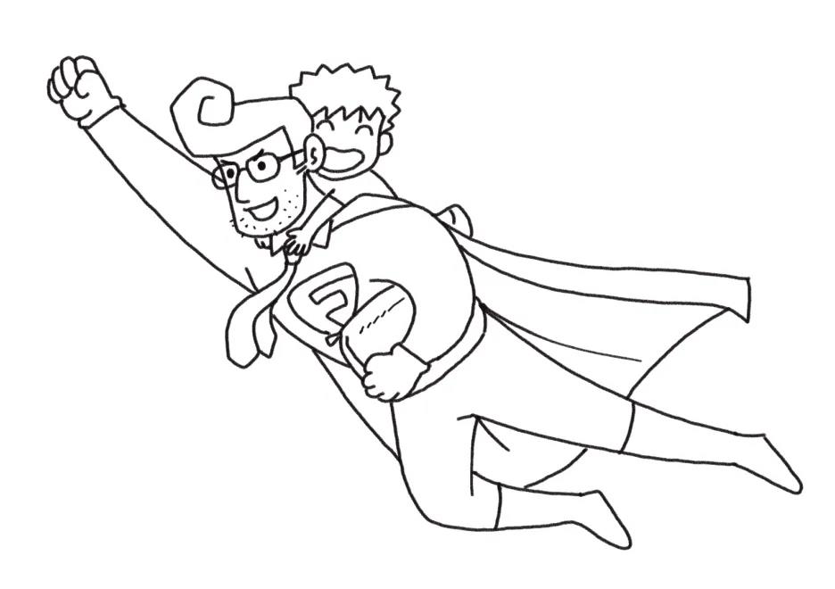 超人爸爸简笔画教程-图5