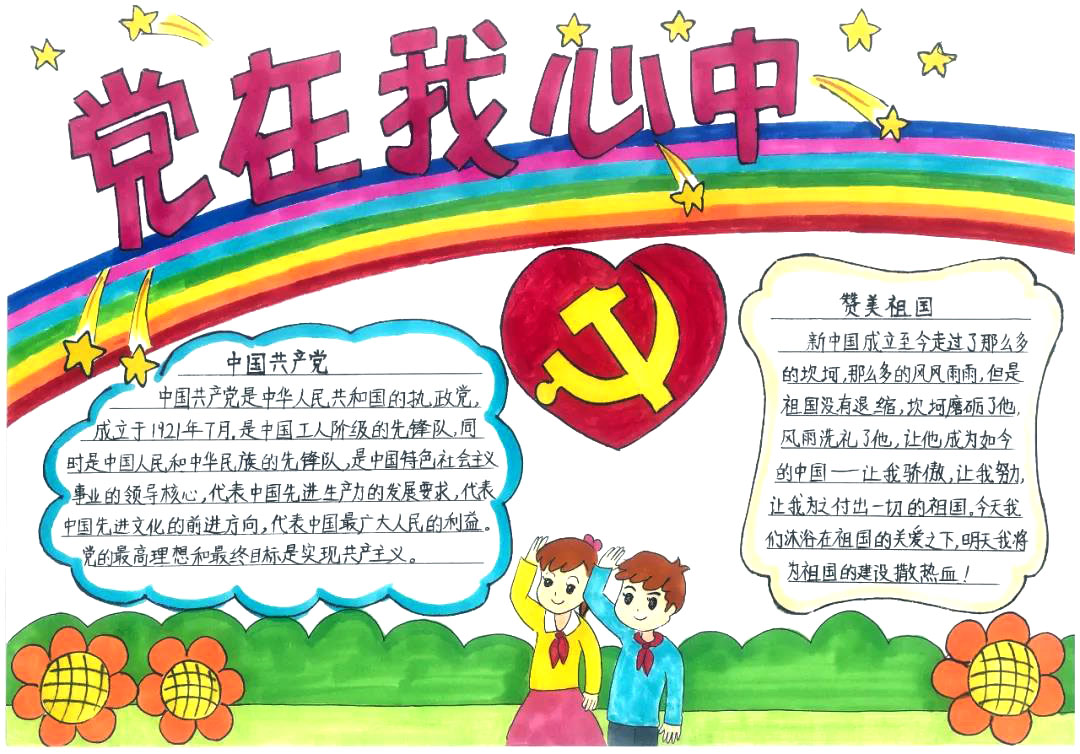 党在我心中主题手抄报图片-图3