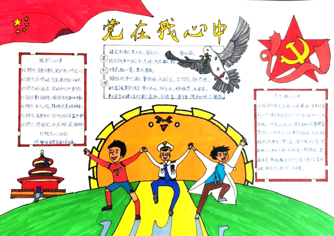 党在我心中主题手抄报图片-图9