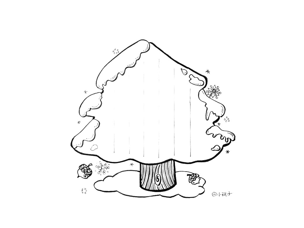 冬天手抄报边框素材-图1