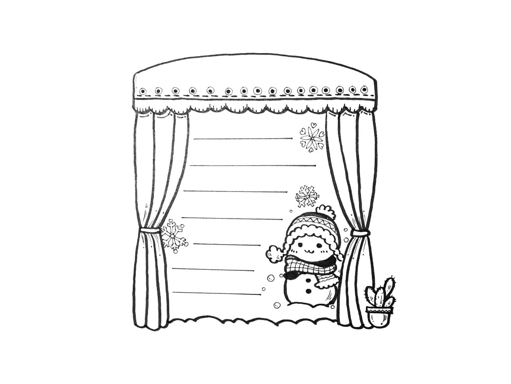 冬天手抄报边框素材-图8