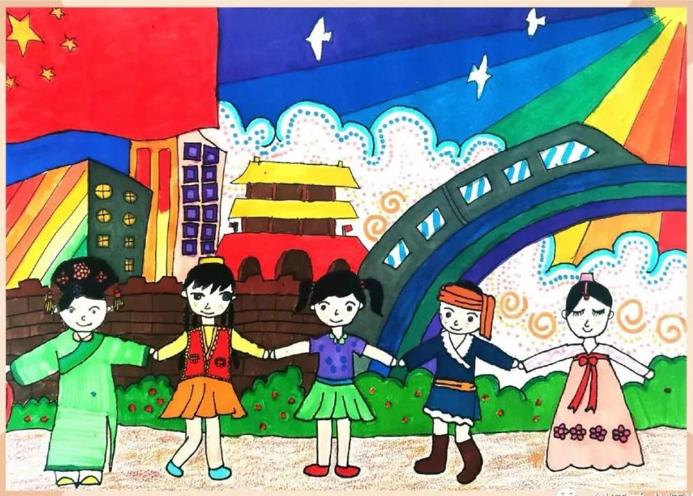 7张漂亮的国庆节创意儿童画-图6