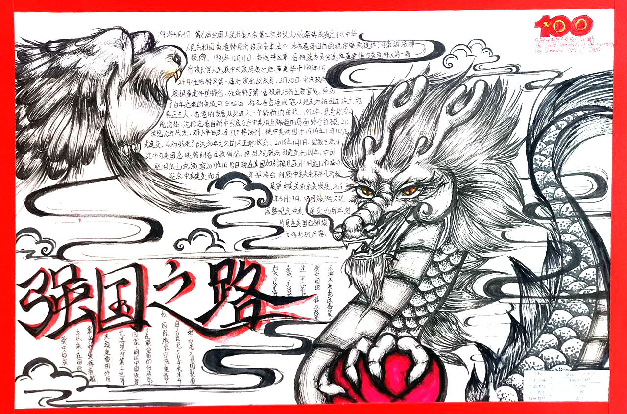 庆祝建党百周年手抄报获奖作品-图2