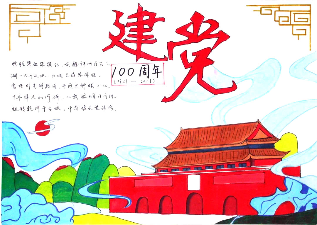 2021中国建党100周年手抄报图片-图2