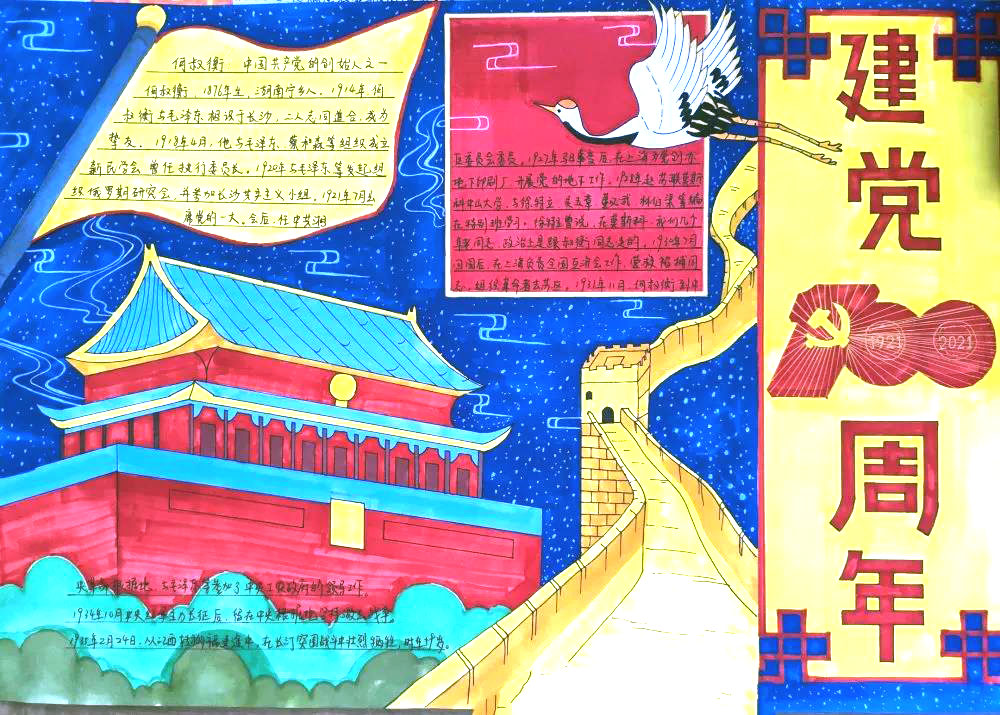 “学党史 强信念 跟党走”手抄报-图1