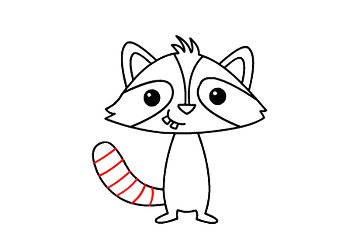 如何画可爱小浣熊-图13