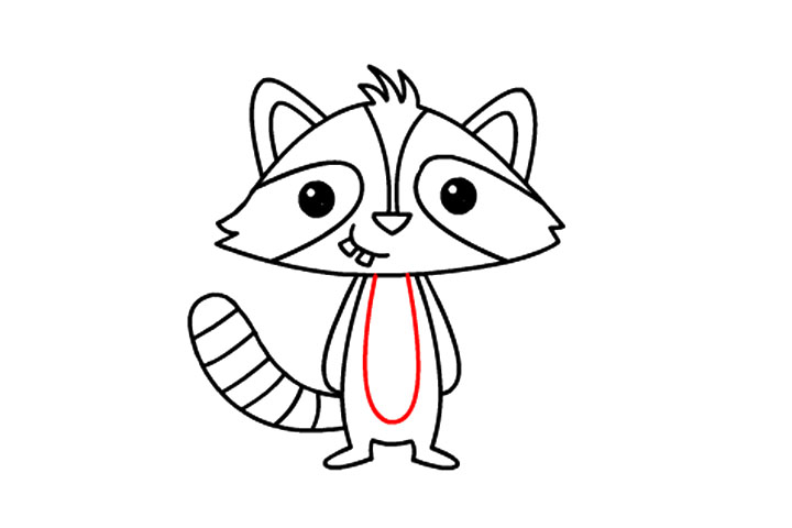 如何画可爱小浣熊-图15