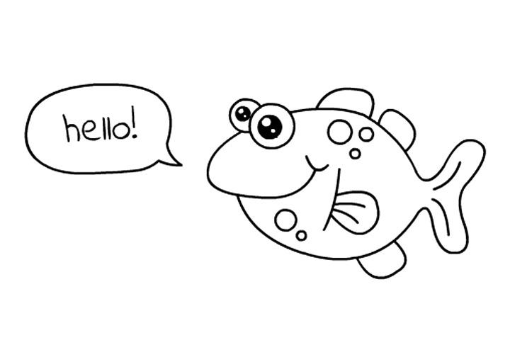 如何画可爱的小鱼