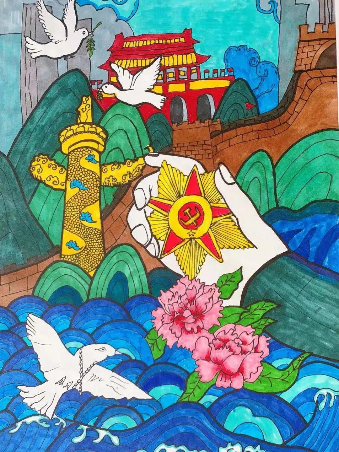 小学生建党100周年绘画-图1