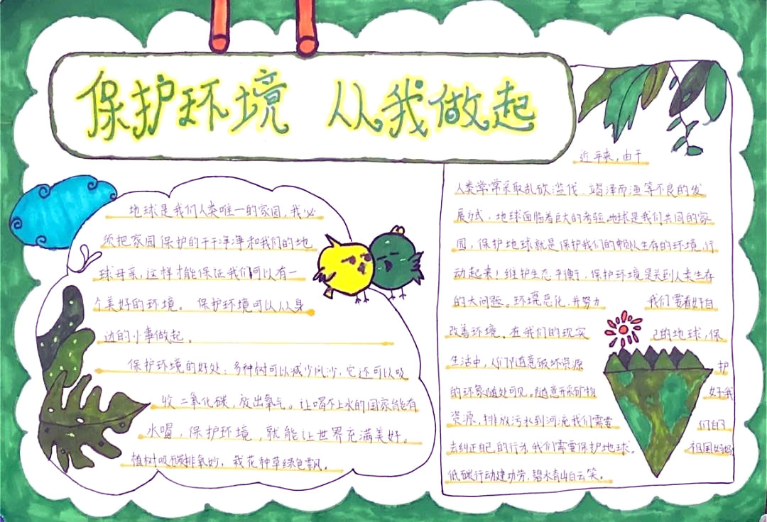 六年级保护环境手抄报获奖作品-图7