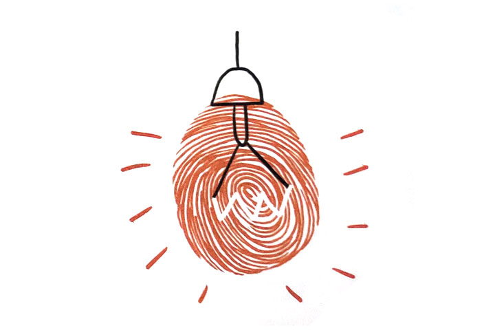 如何用手指画灯泡