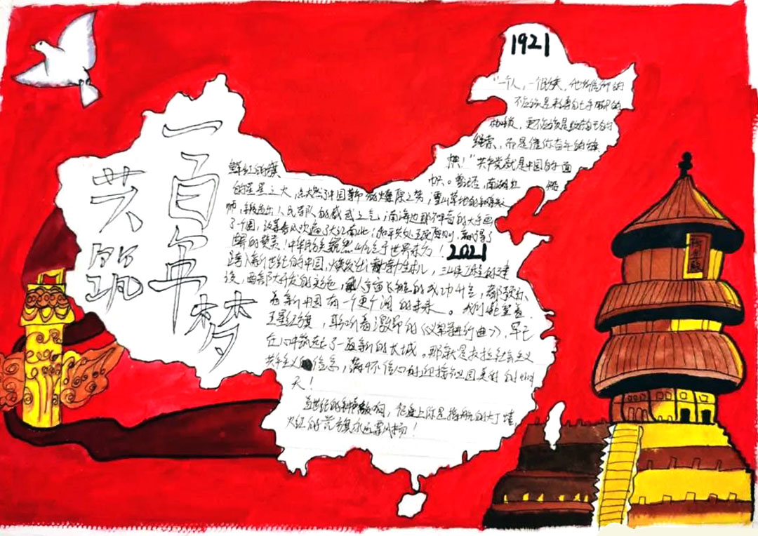 传承红色记忆，庆祝建党百年手抄报-图6