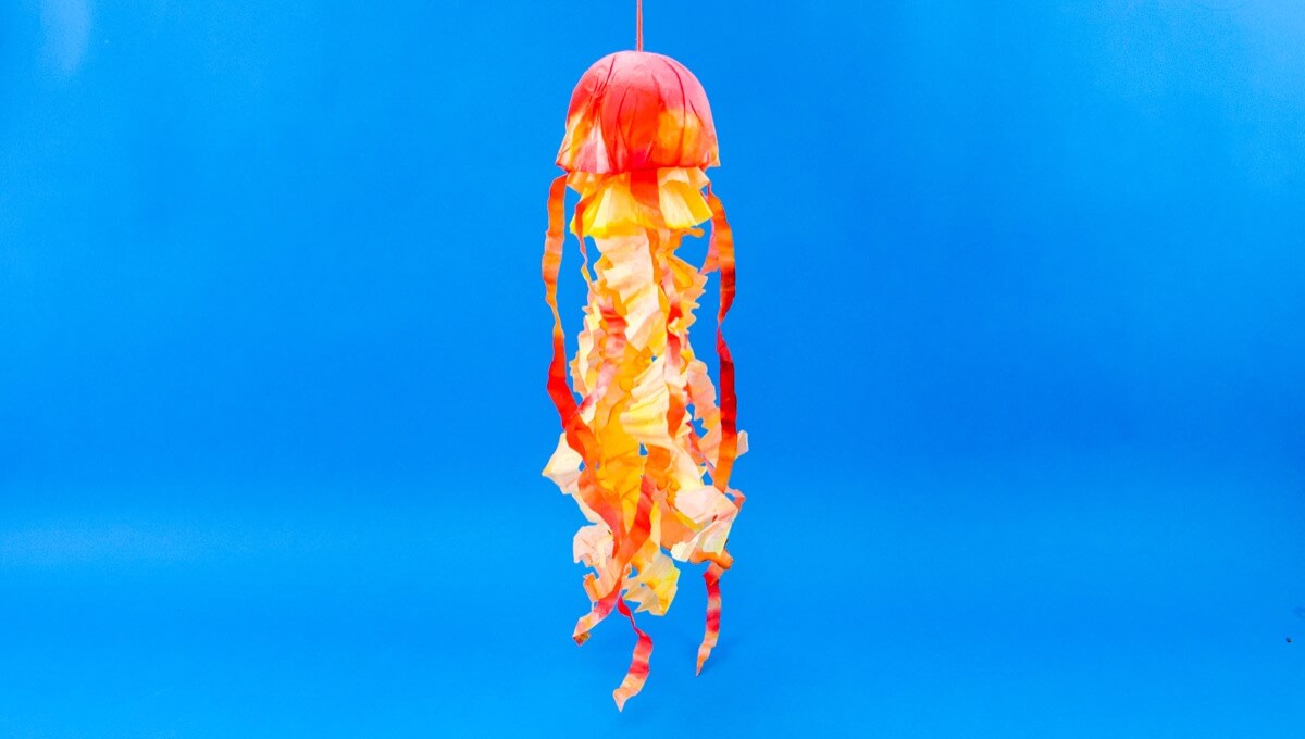 染色手工水母的制作步骤