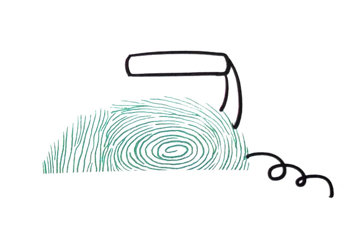 如何用手指印画电熨斗