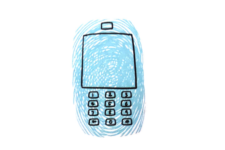 如何用手指印画手机