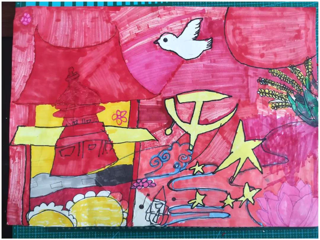 童心向党 庆祝建党100周年绘画-图3