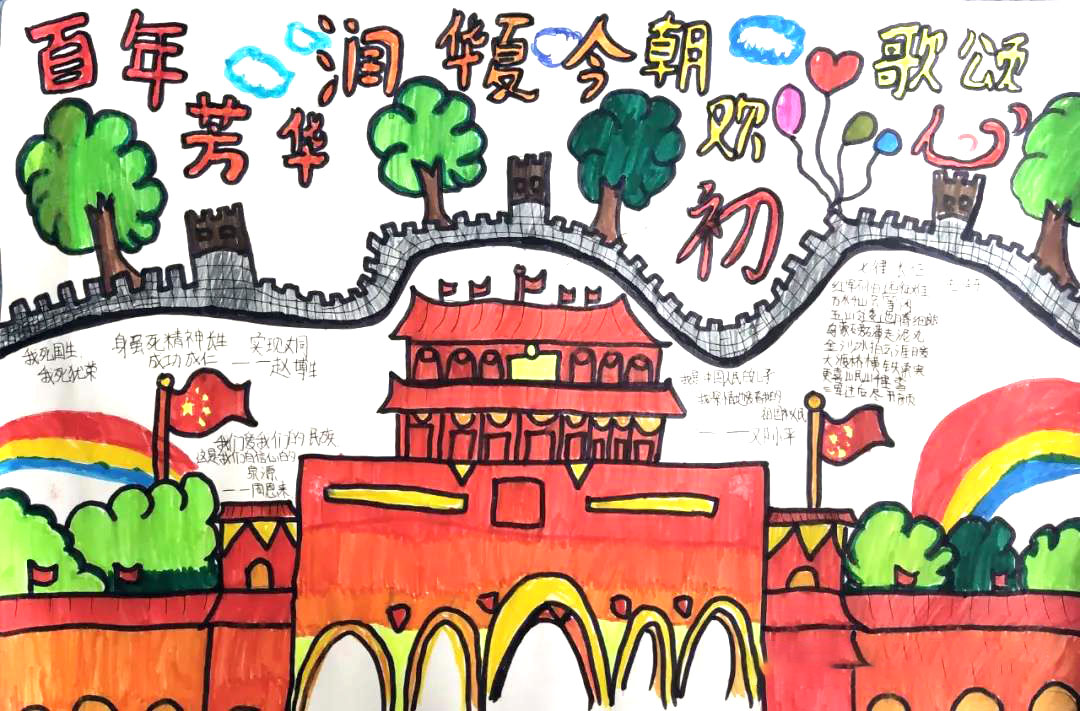 “手绘百年路 砥砺忆峥嵘”庆祝建党百年手抄报-图9