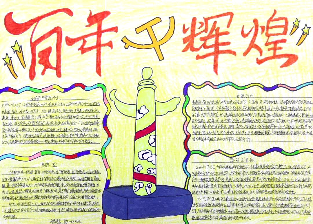 建党一百周年手抄报简单又漂亮-图10