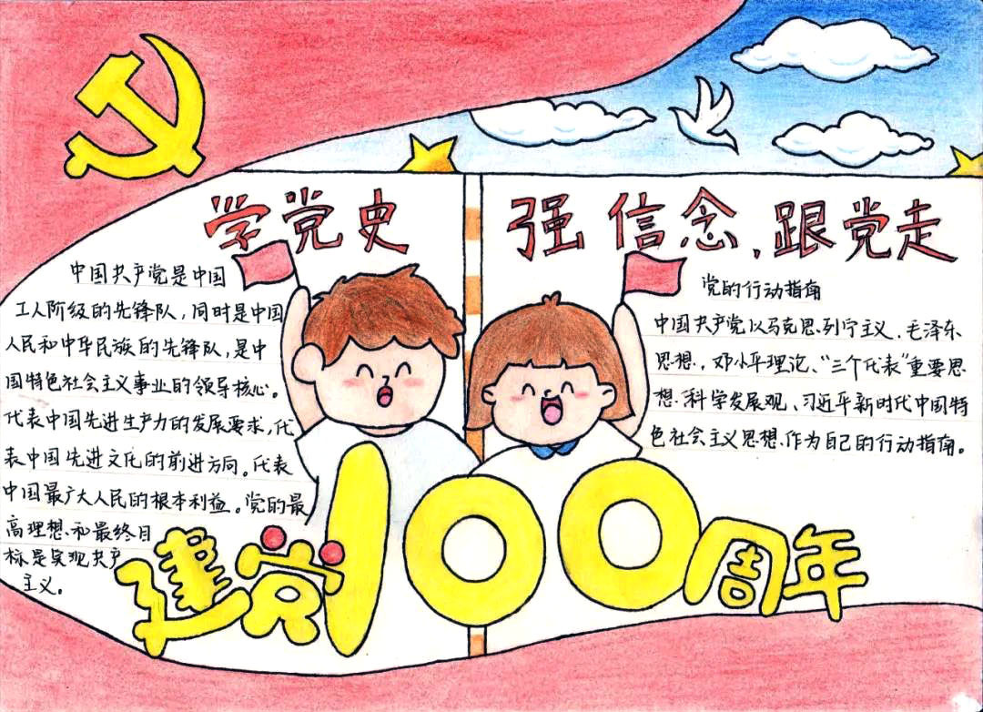 献礼建党百年优秀手抄报-图6
