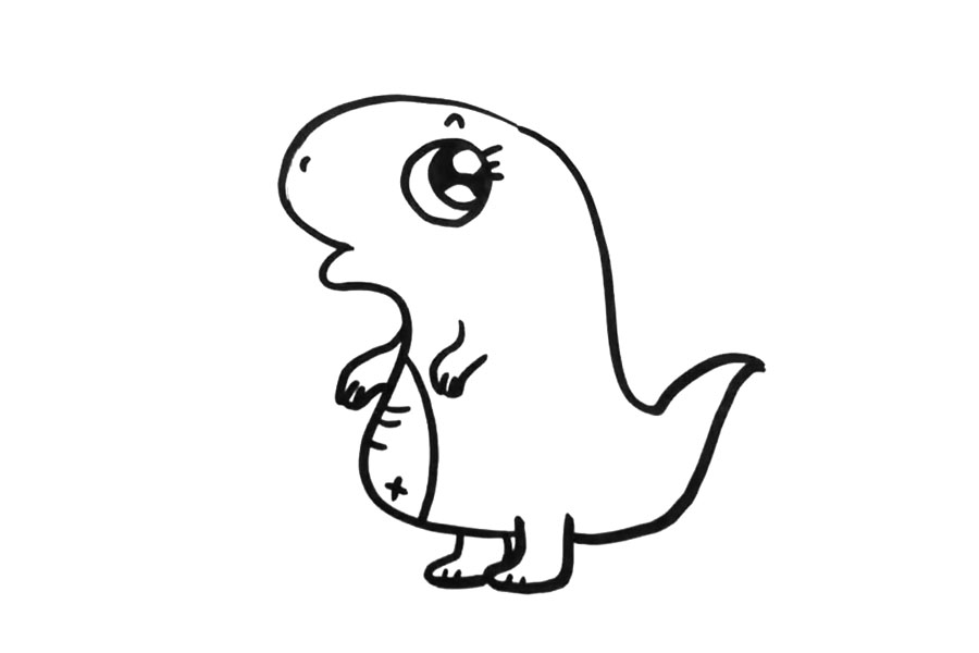 可爱恐龙怎么画-图5